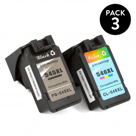  PACK 2 CARTUCHOS GENÉRICOS ZP-CANON PG545XL (1) NEGRO + CL546XL (1) COLOR