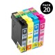  PACK 20 CARTUCHOS GENÉRICOS ZP-EPSON T1291+ T1292+T1293+T1294.