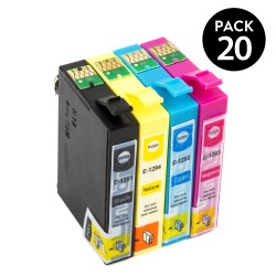  PACK 20 CARTUCHOS GENÉRICOS ZP-EPSON T1291+ T1292+T1293+T1294.