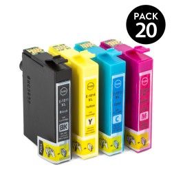  PACK 20 CARTUCHOS GENÉRICOS ZP-EPSON T1811 + T1812 +T1813 + T1814