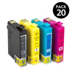  PACK 20 CARTUCHOS GENÉRICOS ZP-EPSON T291 + T292 + T293+ T194