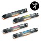 PACK DE 4 TÓNERES GENÉRICOS ZP-HP CE310A/CF350, CE311A/CF351A, CE312A/CF352A, CE313A/CF353