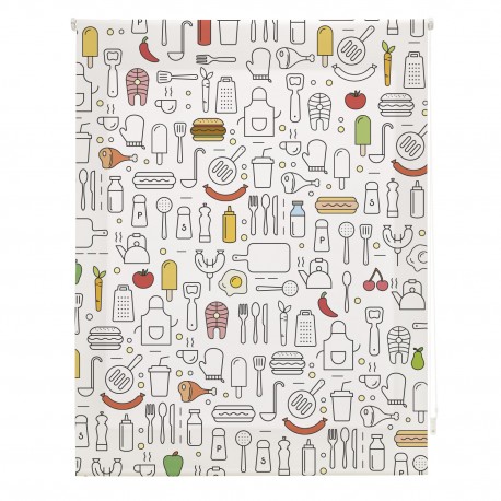 KITCHEN COLORS PRINT ROLLED STORE