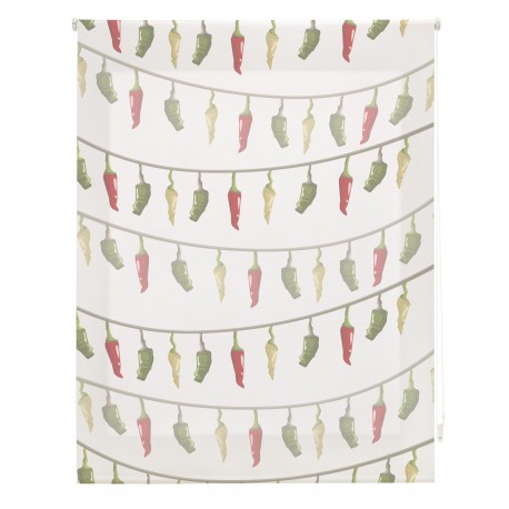 KITCHEN CHILIES PRINT ROLLED STORE