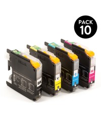 PACK 10 GENERIC INK CARTRIDGES ZP-BROTHER LC-223
