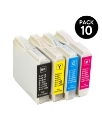 PACK 10 GENERIC INK CARTRIDGES ZP-BROTHER LC-1000/970
